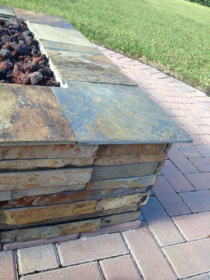 Slate tile Norstone firepit